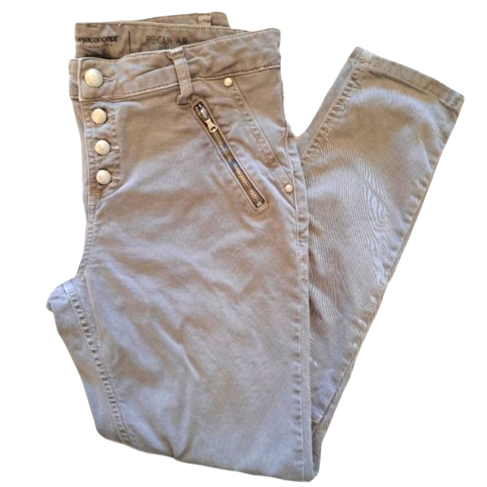 SoyaConcept Gray Wash Denim Button Fly Patrizia Skinny Ankle Size Size 30